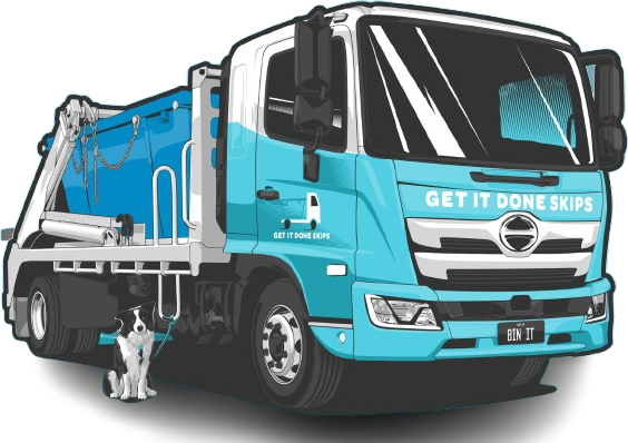 Get It Done Skips skip truck logo